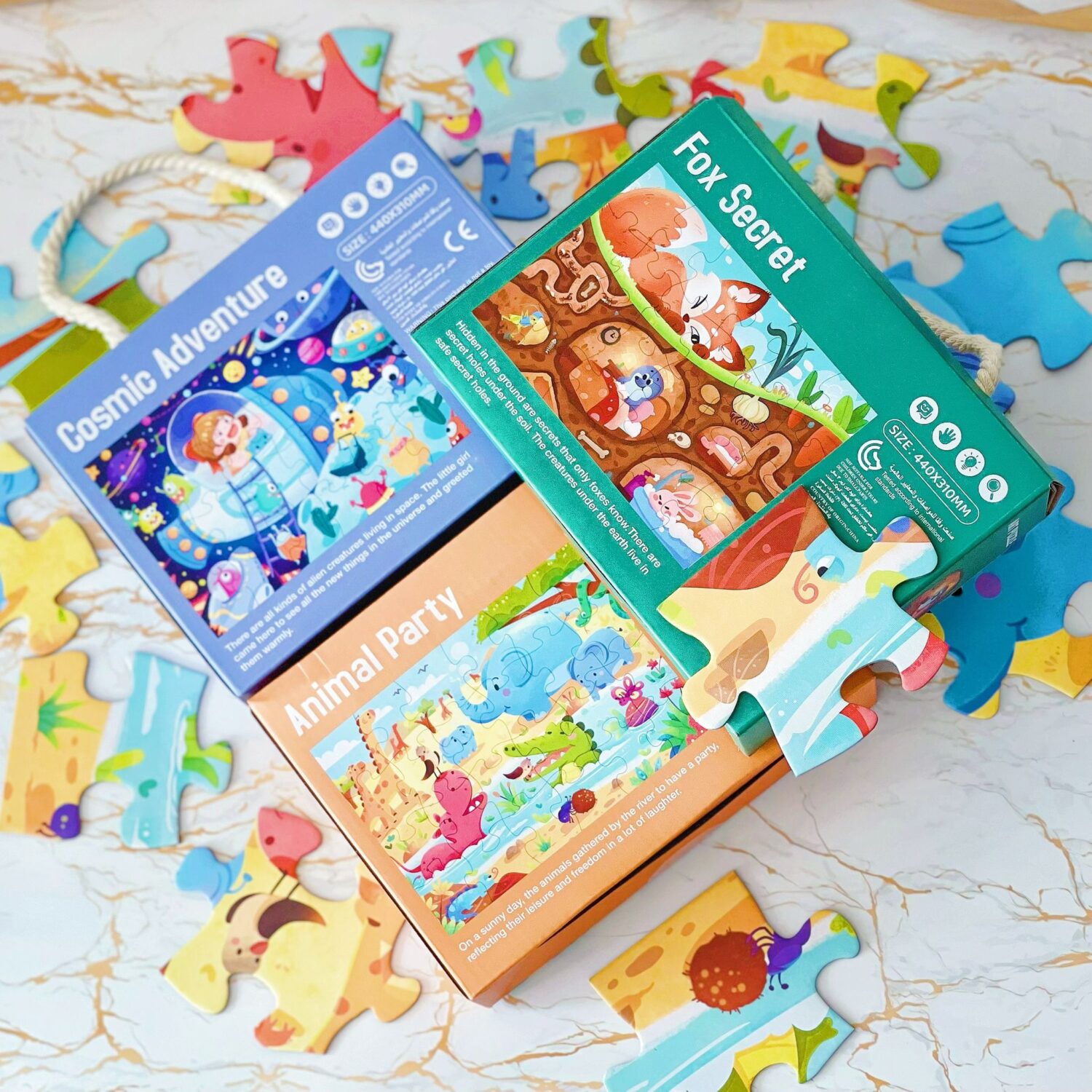 3 types of puzzle for party favors