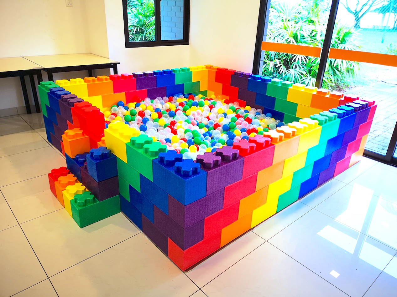 Colorful Ball Pit Rental Lego Style
